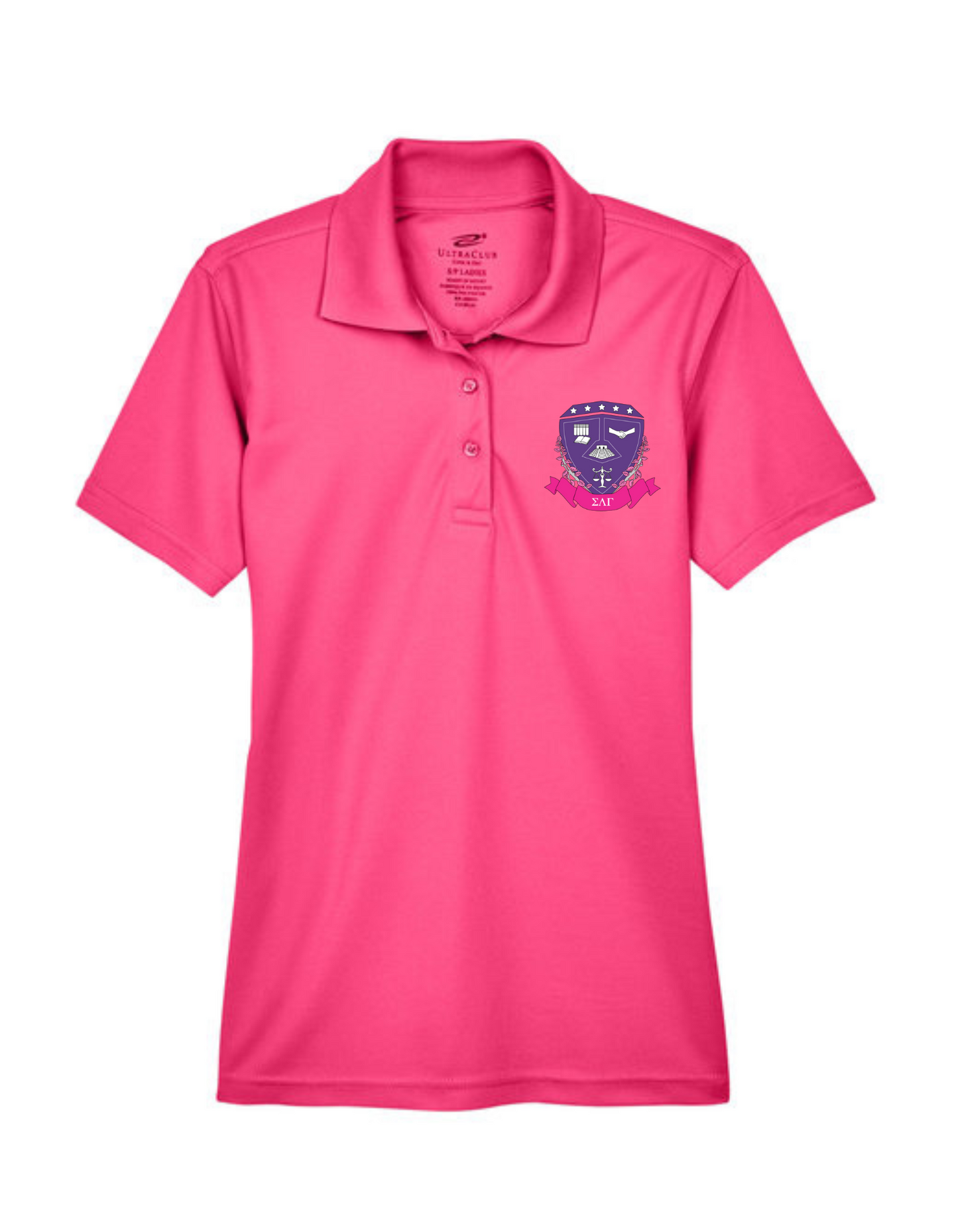 Pink SLG Crest Polo