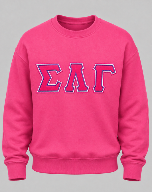 Pink Tri SLG Crew Neck