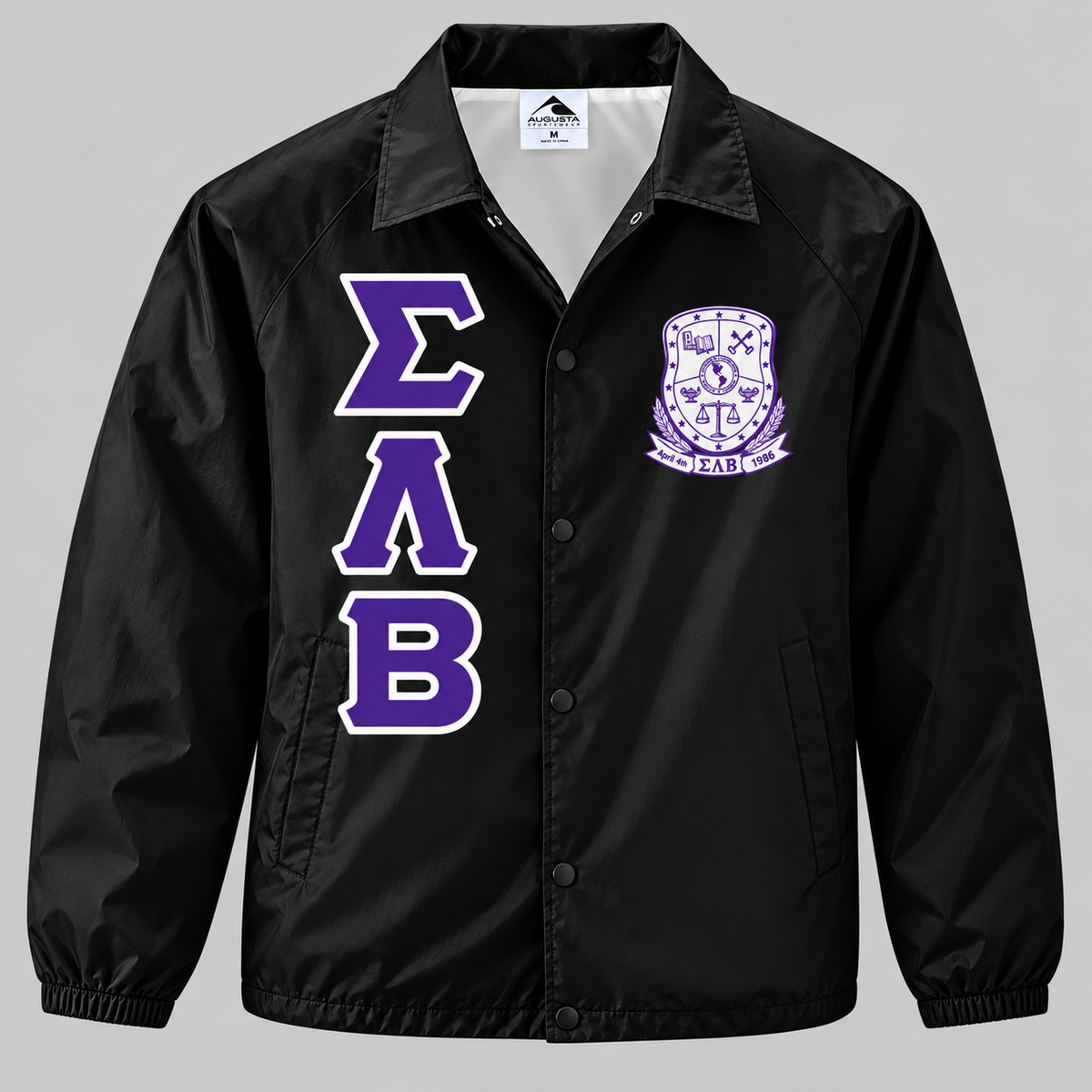 Sigma Lambda Beta Crossing Jacket with Crest