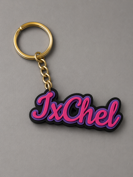 3D Custom Line Name Keychain
