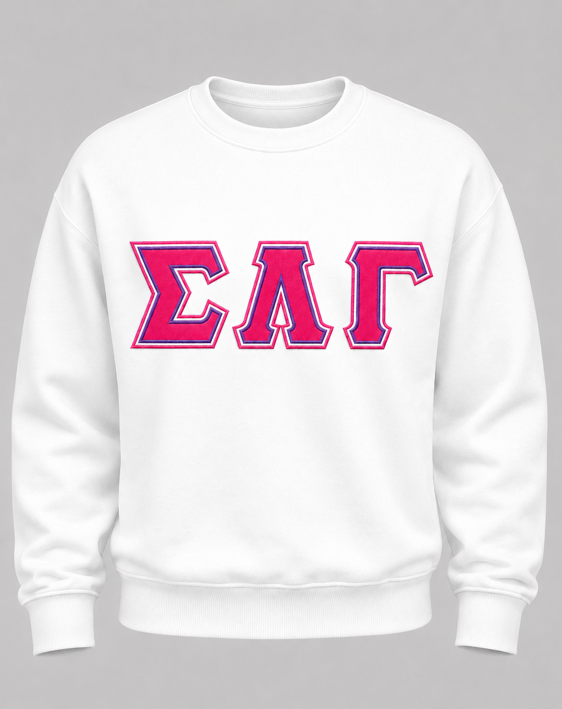 White Tri SLG Crew Neck