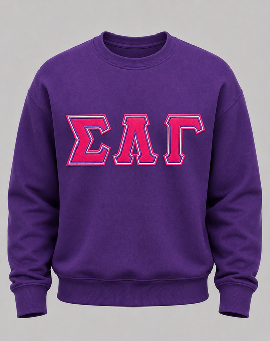 Purple Tri SLG Crew Neck