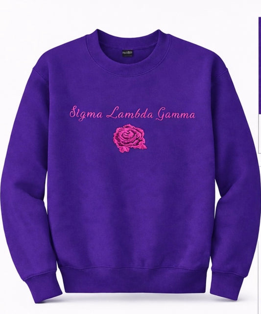 SLG Glitter Rose Crewneck